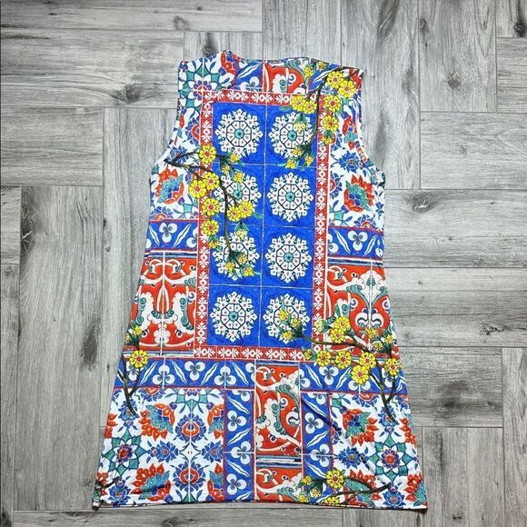 Isle By Melis Kozan Colorful Floral Pattern Sleeveles Dress Size M - Picture 8 of 11